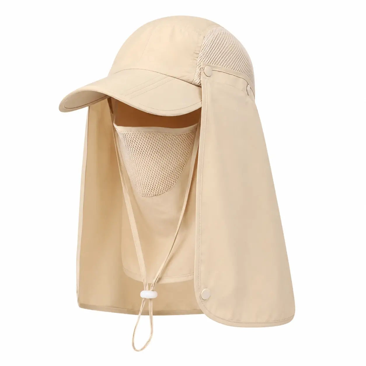 3-in-1 Foldable UPF 50+ Sun Hat with Face Shield & Neck Flap