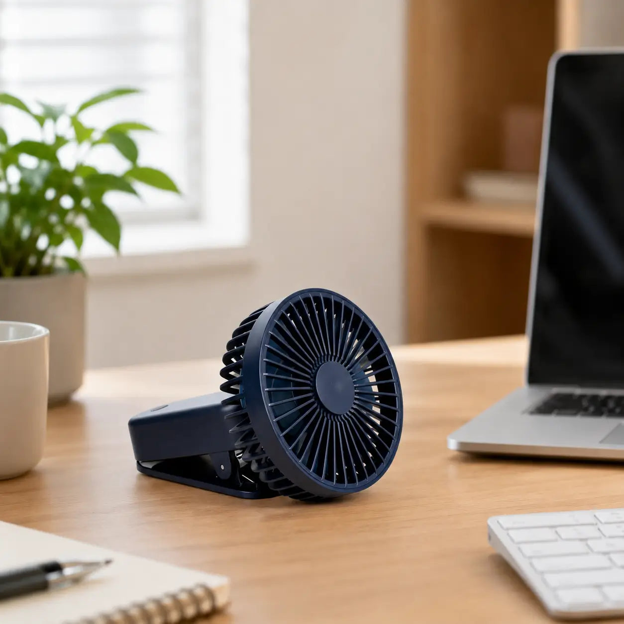 Ayamaya Magnetic Clip-On Fan – Rechargeable Portable Camping & Desk Cooling Fan with Strong Magnet, Clip Mount, 3 Speeds & USB-C Battery