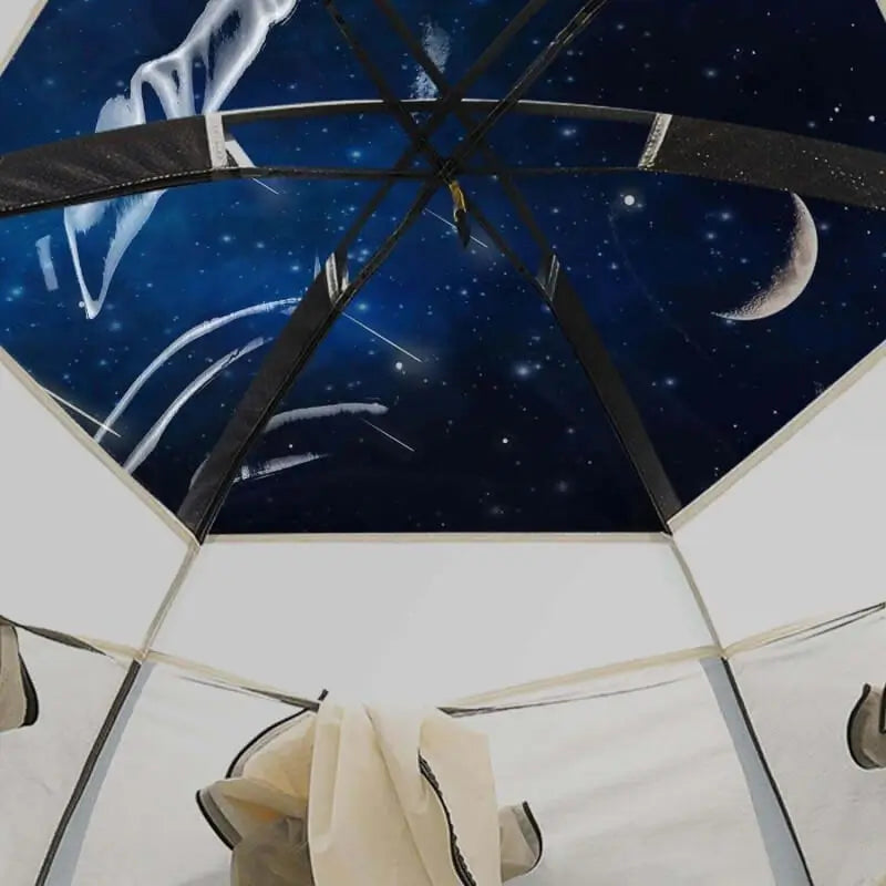 Nucleus Hexagon Dome Tent 4-6P with 6 Clear Windows + Clear Dome