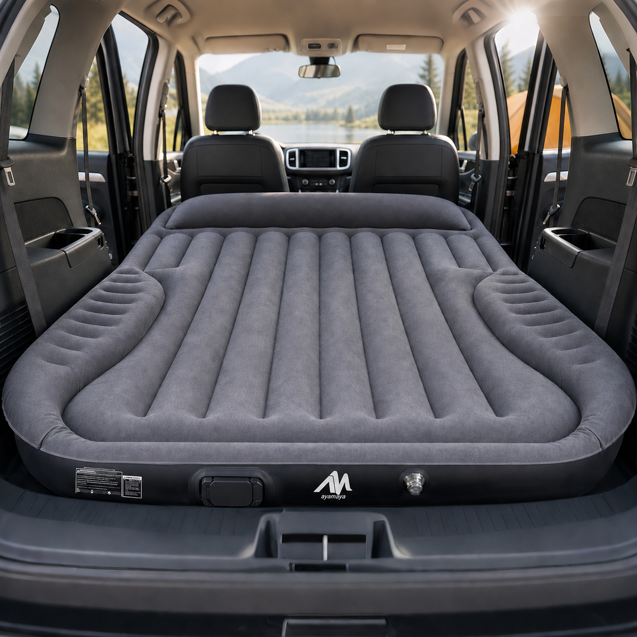 SUV Air Mattress with Rechargeable Pump – Full-Size Inflatable Car Bed for Camping