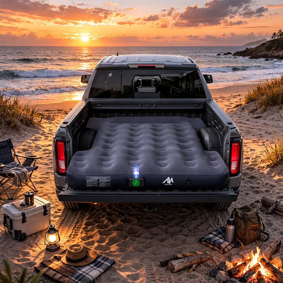 Ayamaya Truck Bed Air Mattress – BaseCamp Series for Full-Size Pickup Truck Camping (5.8FT & 6.5FT)