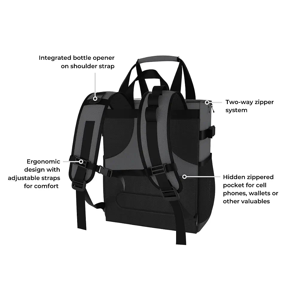 Arctic Mule Mini Insulated Backpack Cooler – 20L Waterproof Soft-Sided Bag, Portable for Day Trips, Hiking & Outdoor Adventures