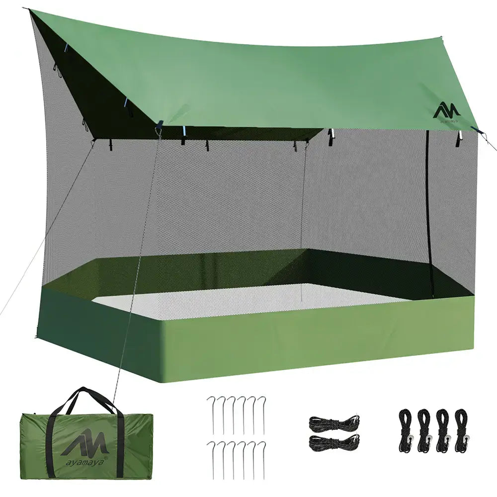 bug mesh tent MavenMesh Hammock Shelter Screen Room with Bug Net & Rain Tarp