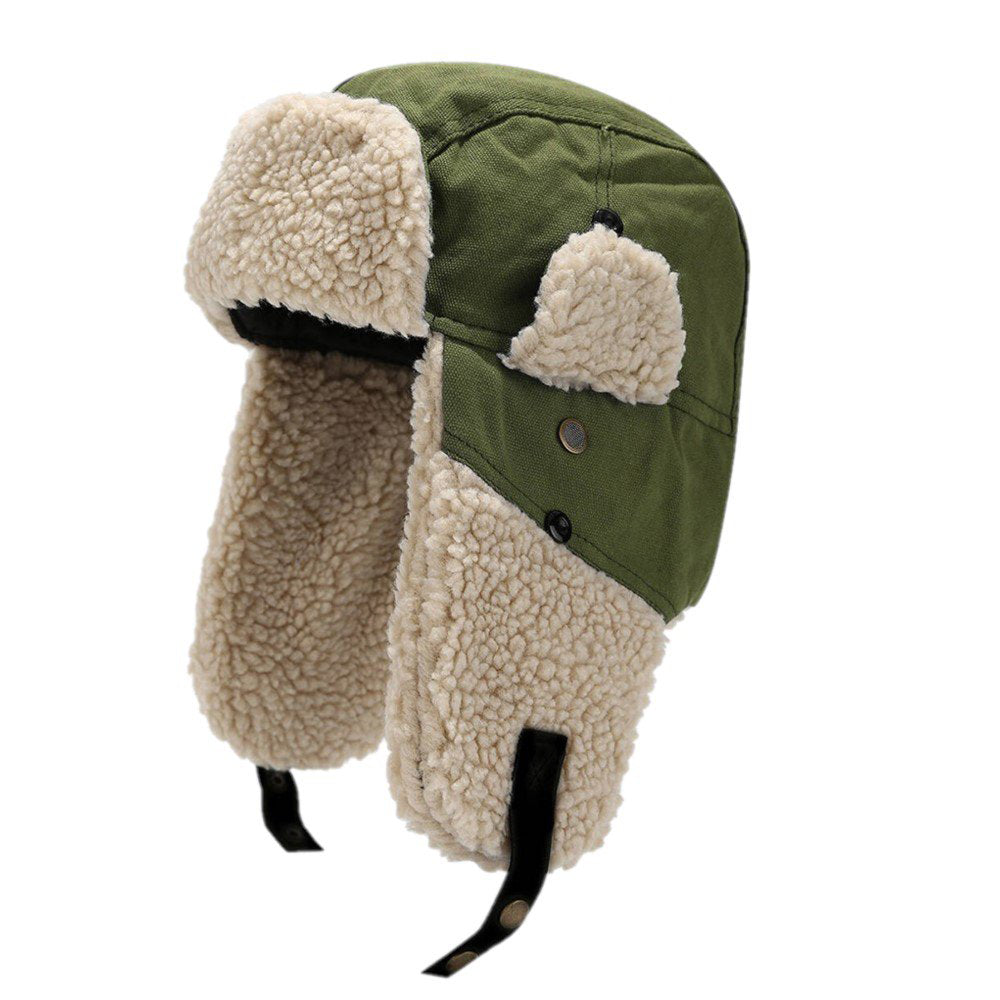 Trapper Hat for Men & Women – Warm Winter Aviator Hat with Fleece Ear Flaps, Windproof Ushanka Russian Hat, Faux Fur Cold Weather Cap