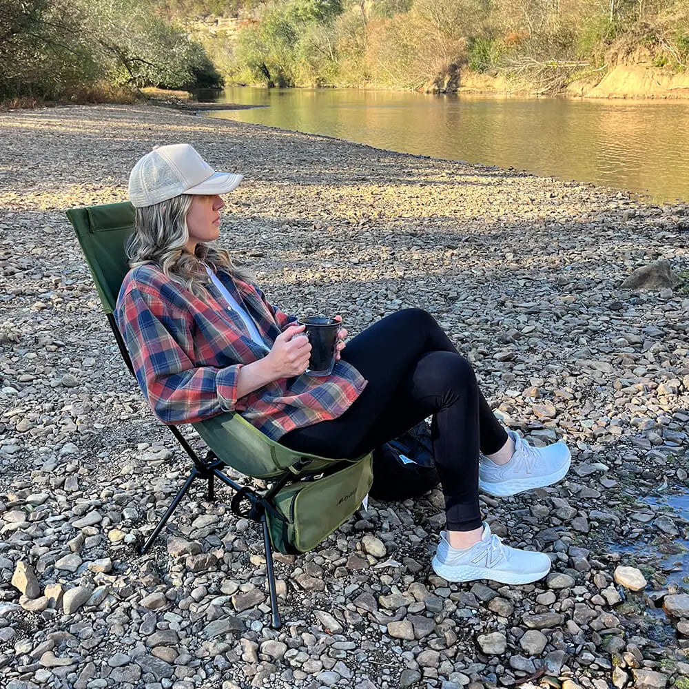 Ayamaya Everest Lounger High Back Camping Chair – Lightweight Portable Folding Chair, 330 lb Capacity, 7075 Aluminum Frame