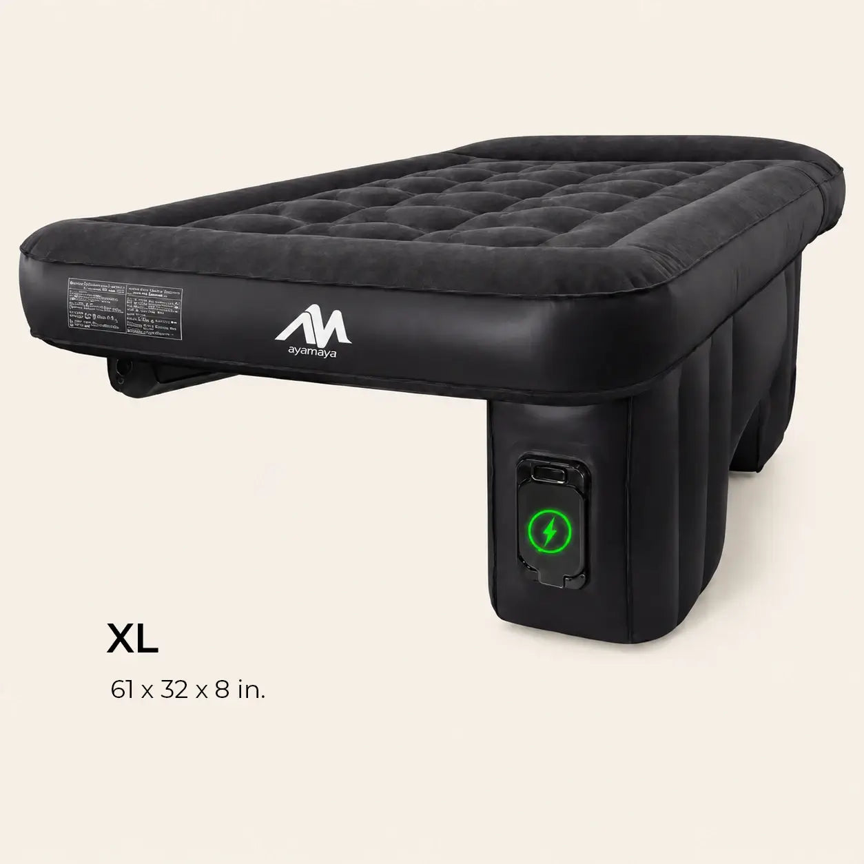 Ayamaya Car Air Mattress for Back Seats | Inflatable Car Bed with Detachable Rechargeable Pump for SUVs & Sedans