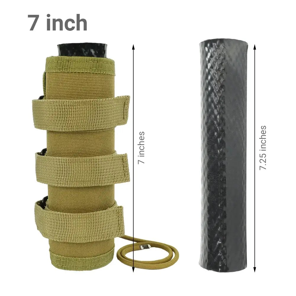 Suppressor Cover Heat Resistant 1800°F, Tactical Silencer Cover Wrap with Aramid Cord & Velcro Straps (6" & 7")