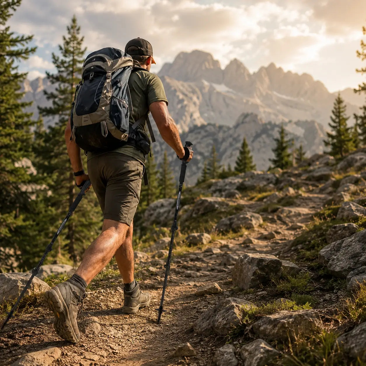 Flip-Lock Trekking Poles – Lightweight Aluminum Hiking Poles