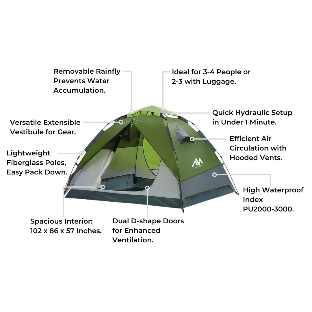 Gorgonio Pop Up Double Layer Tent 3-4P