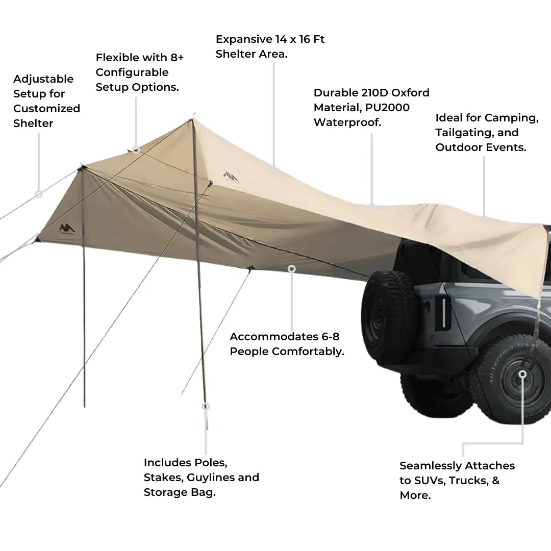 Nomad Nest SUV/Car Camping Tarp Tent