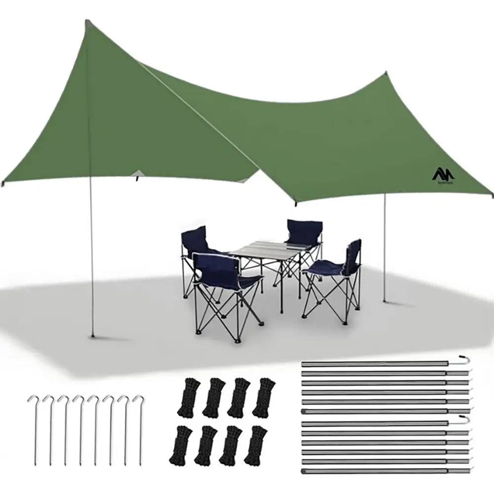 Canopy Tarpaulin Poles DIY Tarp Poles Set Of With Bag Tent Canopy