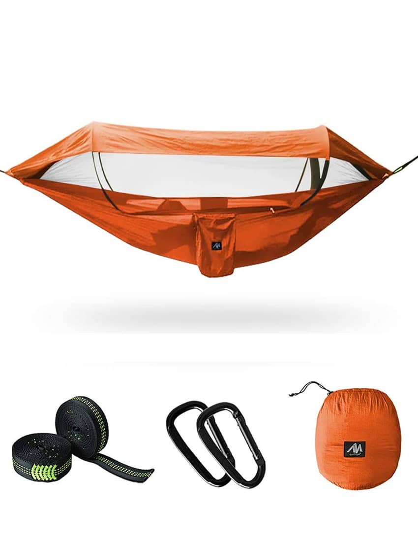 Hammock with Mosquito Net - orange