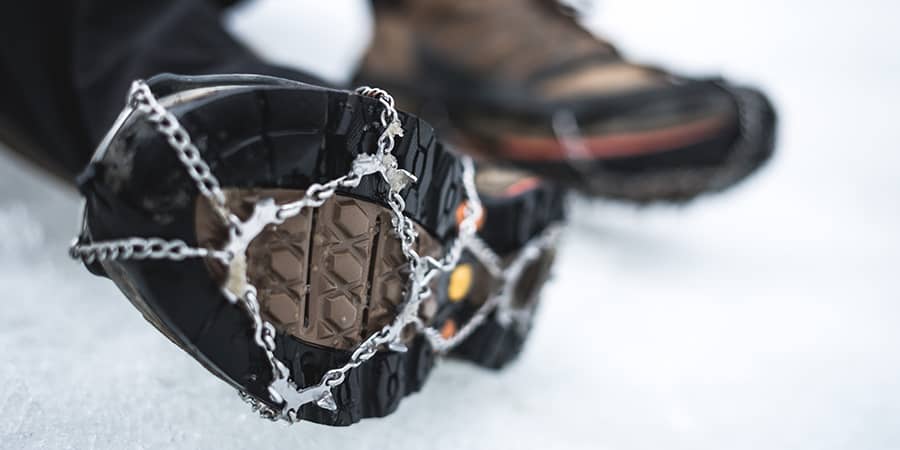 It would be best if you had a crampon for secure travel in ice and snow. 