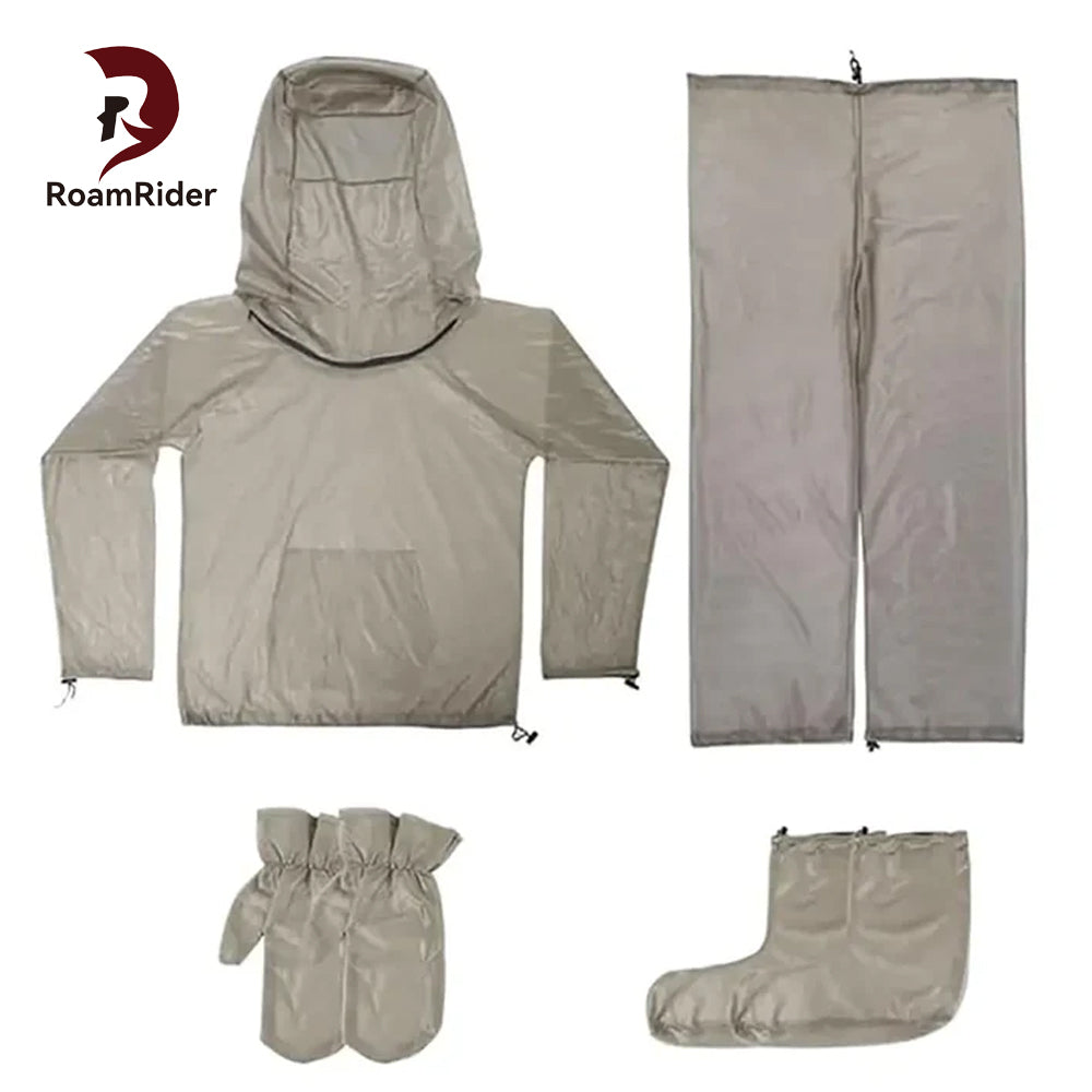 4-Piece Mosquito Net Bug Suit – Breathable Full Body Insect Protection for Outdoor Adventure (Unisex S/M to XXL)