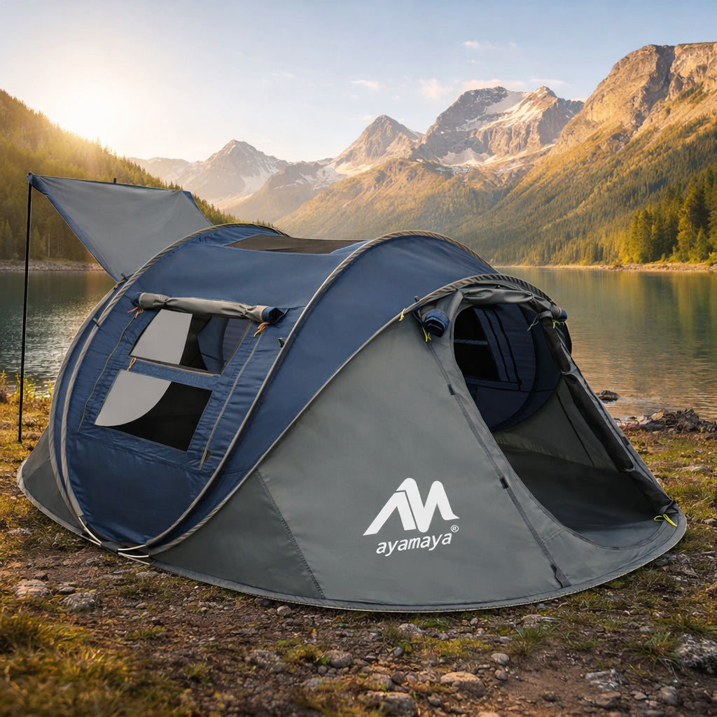 Adobe 2–3P Stargazing Pop-Up Tent – Quick Setup, Skylight, Dual Entry