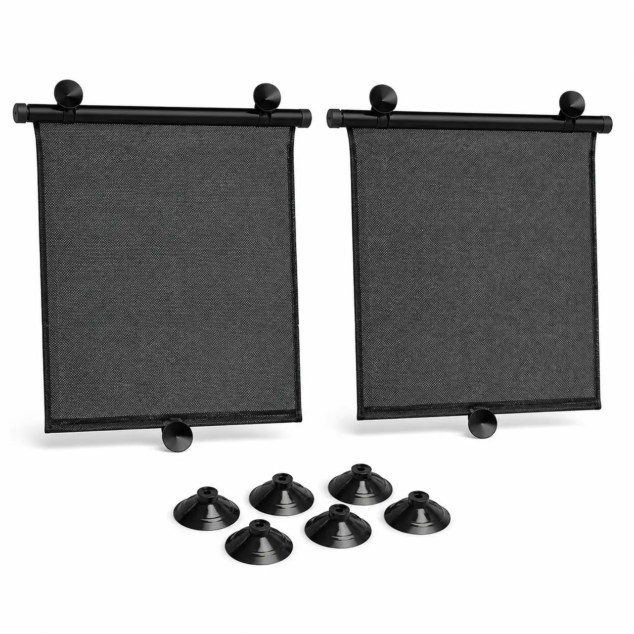 Retractable Car Window Sun Shades – UV Blocking Side Window Screens (2-Pack)