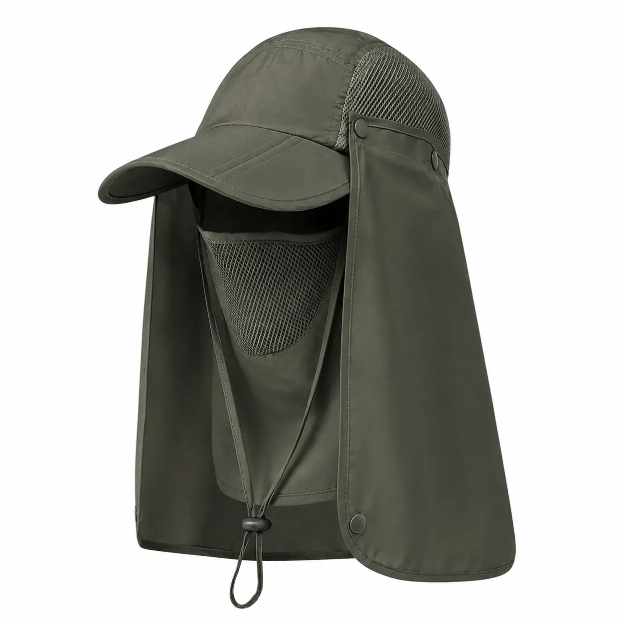 3-in-1 Foldable UPF 50+ Sun Hat with Face Shield & Neck Flap