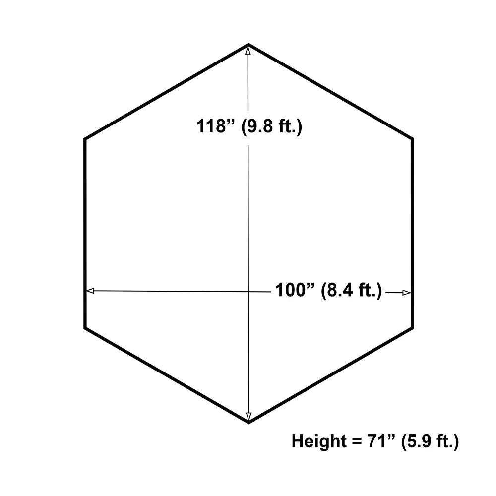 Nucleus Hexagon Dome Tent 4-6P with 6 Clear Windows + Clear Dome