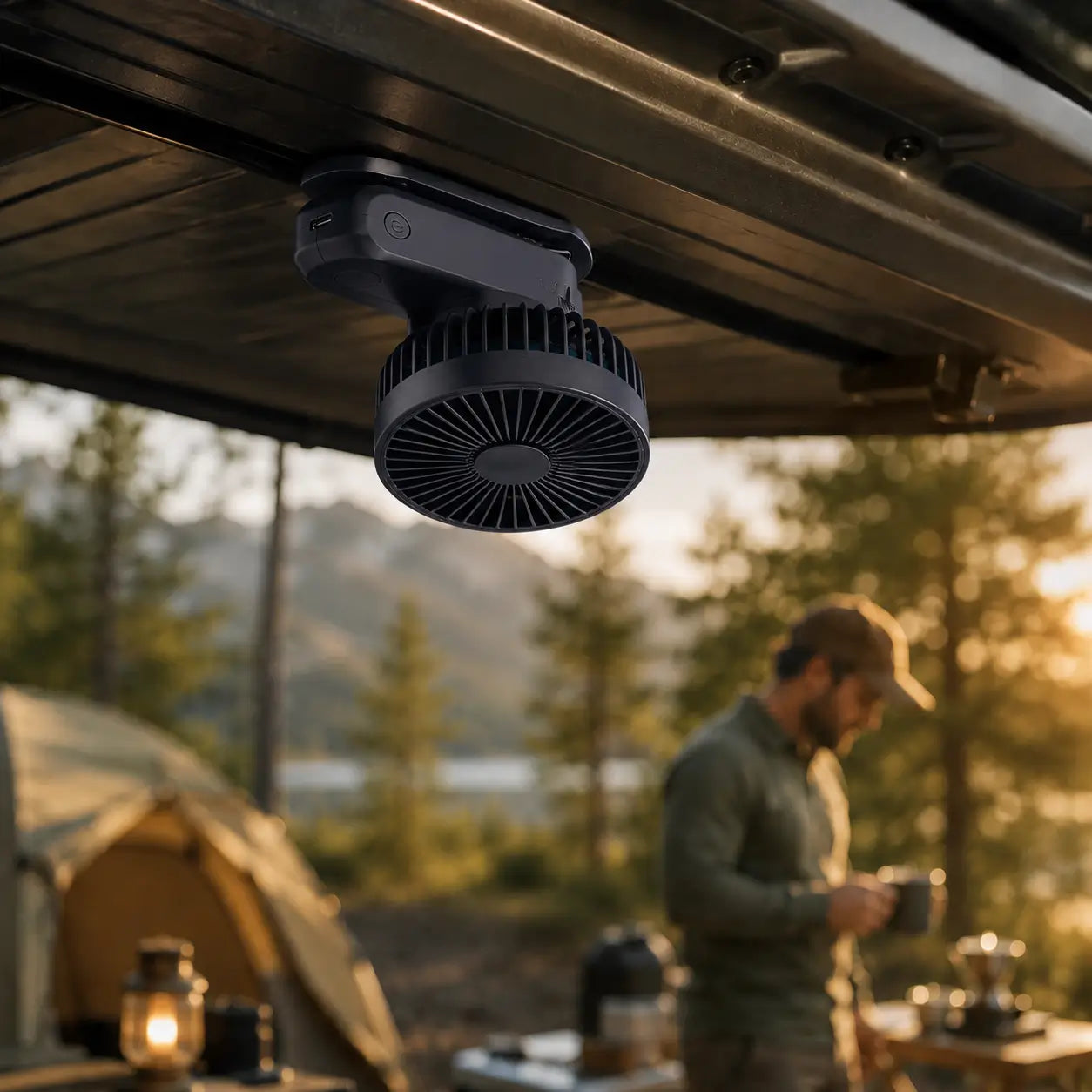 Ayamaya Magnetic Clip-On Fan – Rechargeable Portable Camping & Desk Cooling Fan with Strong Magnet, Clip Mount, 3 Speeds & USB-C Battery