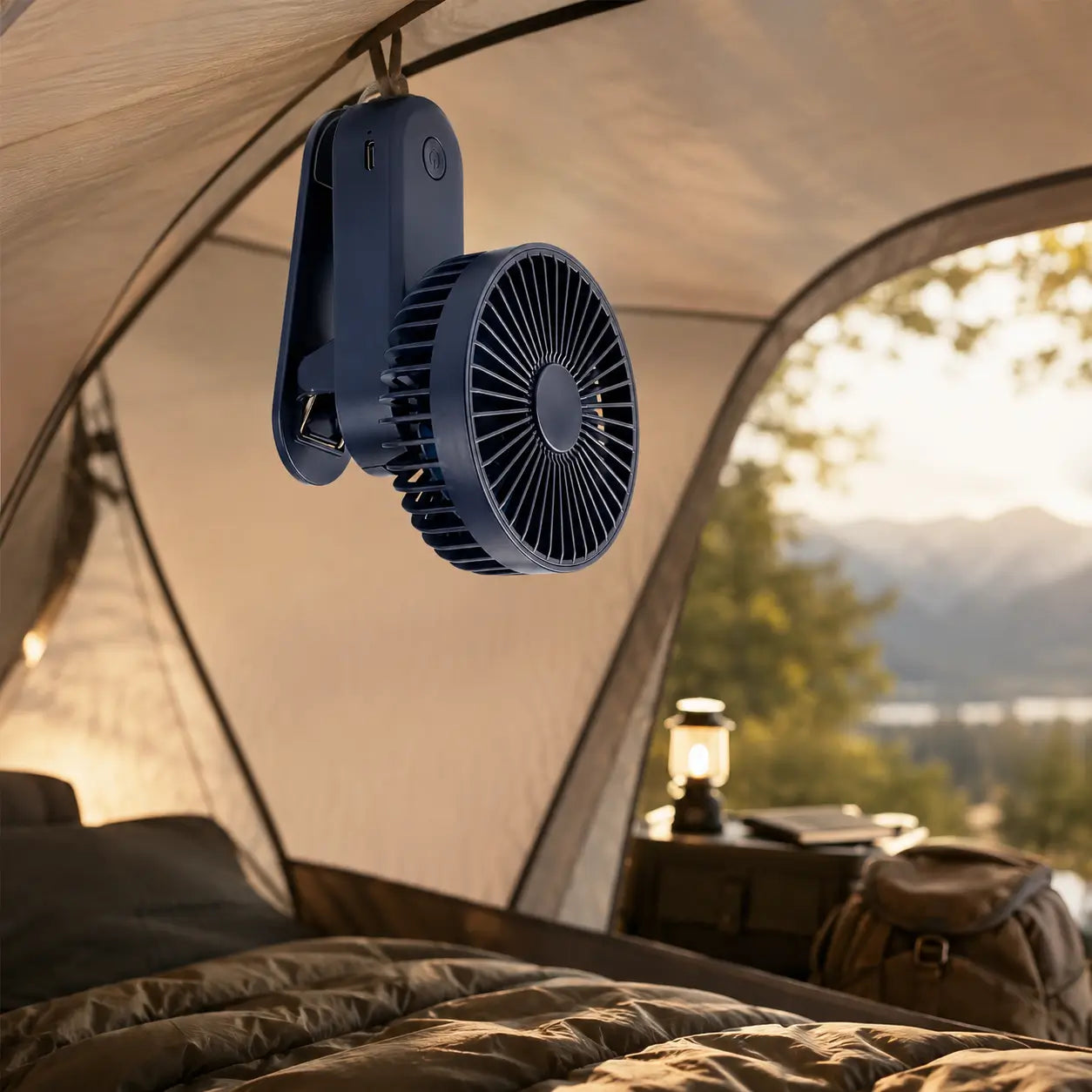 Ayamaya Magnetic Clip-On Fan – Rechargeable Portable Camping & Desk Cooling Fan with Strong Magnet, Clip Mount, 3 Speeds & USB-C Battery
