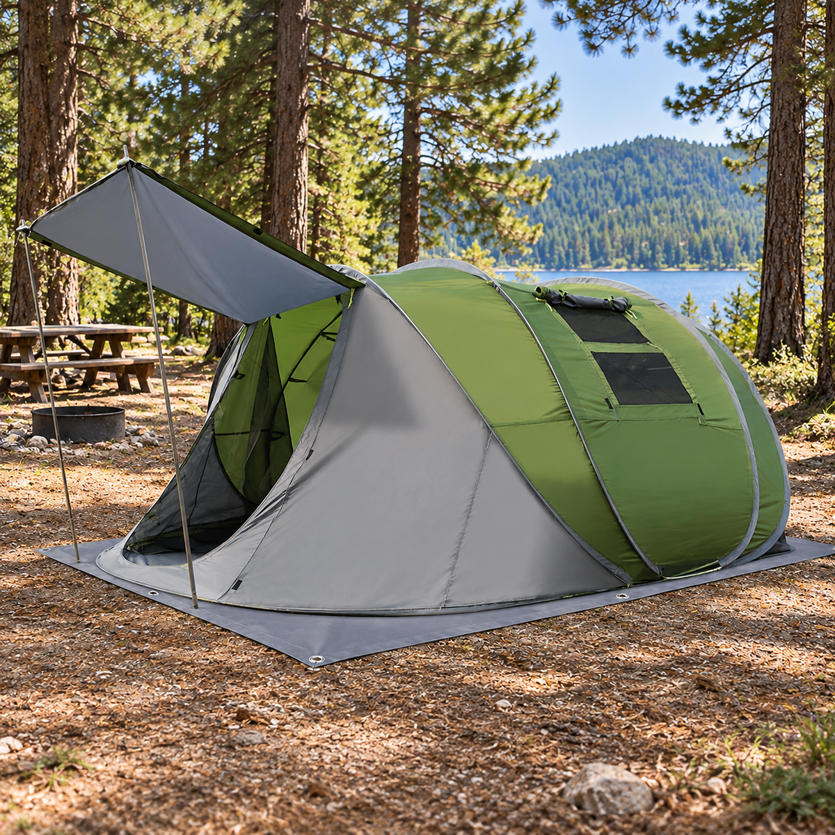 TerraShield Tent Footprint & Camping Tarp – Waterproof Groundsheet (Multi-Size)