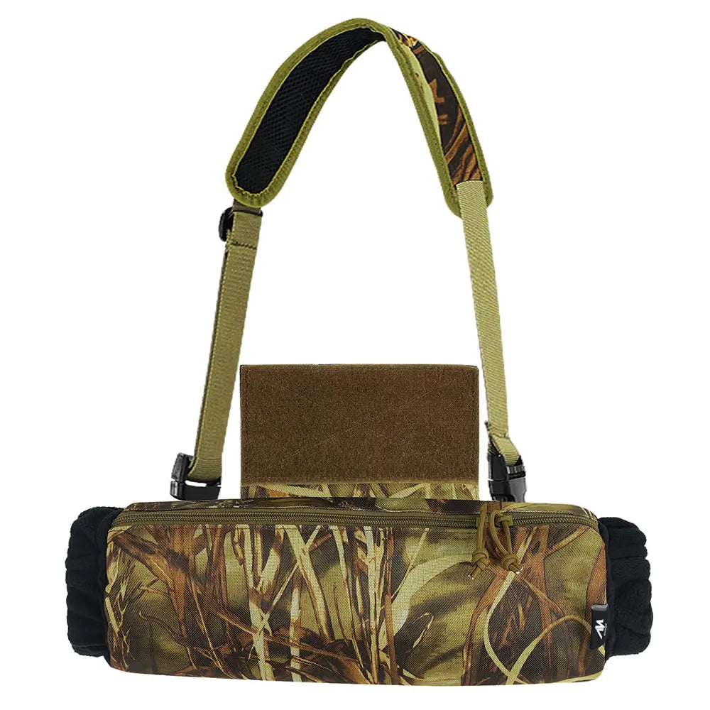 Camo Tactical Hand Muff – Insulated Hand Warmer Pouch with Storage Pocket & Plate Carrier Hook-and-Loop Attachment