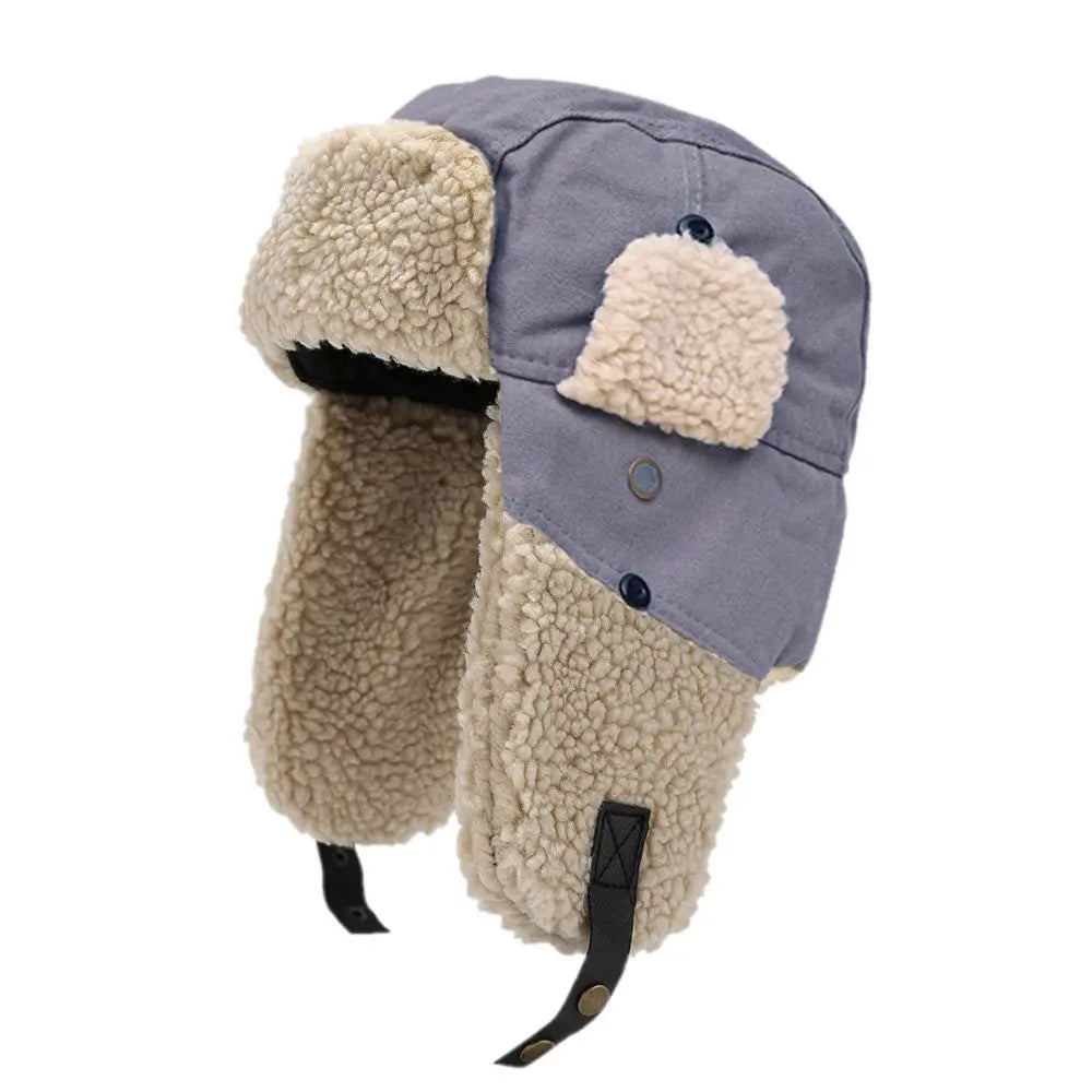 Trapper Hat for Men & Women – Warm Winter Aviator Hat with Fleece Ear Flaps, Windproof Ushanka Russian Hat, Faux Fur Cold Weather Cap