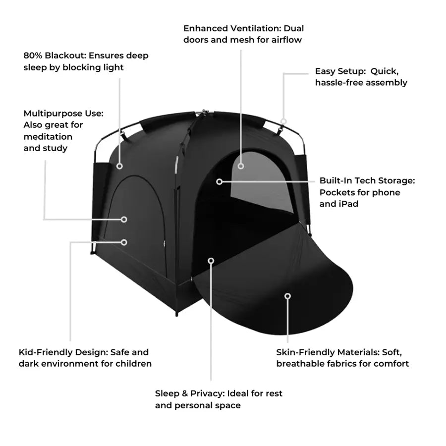 Ayamaya Sanctuary Indoor Blackout and Privacy Bed Tent for Twin or Full