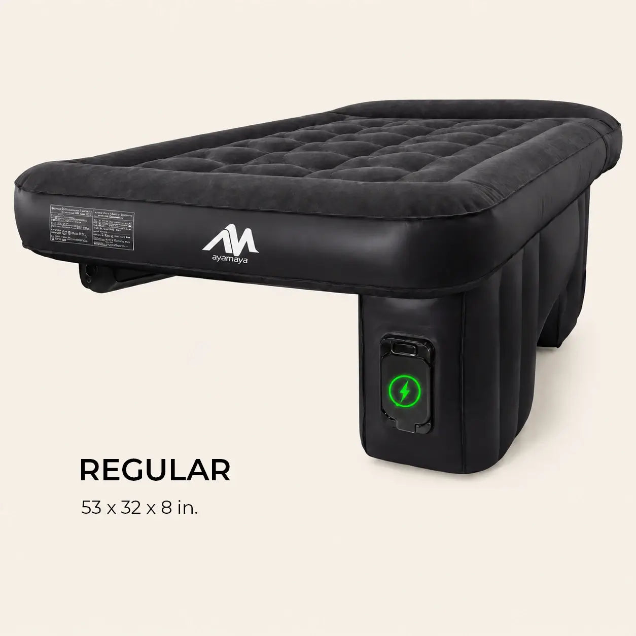Ayamaya Car Air Mattress for Back Seats | Inflatable Car Bed with Detachable Rechargeable Pump for SUVs & Sedans