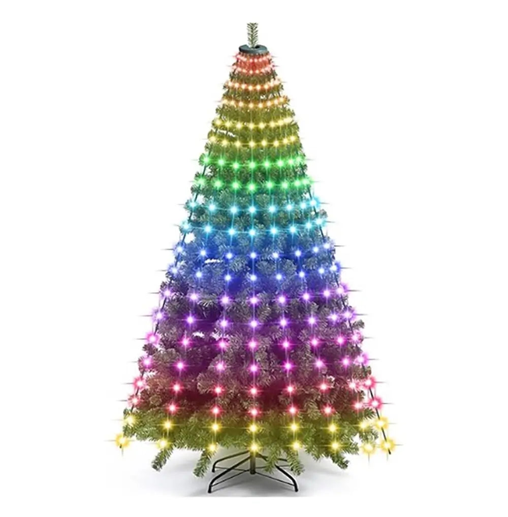 Ayamaya Christmas Tree Lights, 160 Multicolor LED, 6.6FT x 8 Strands with 24 Modes