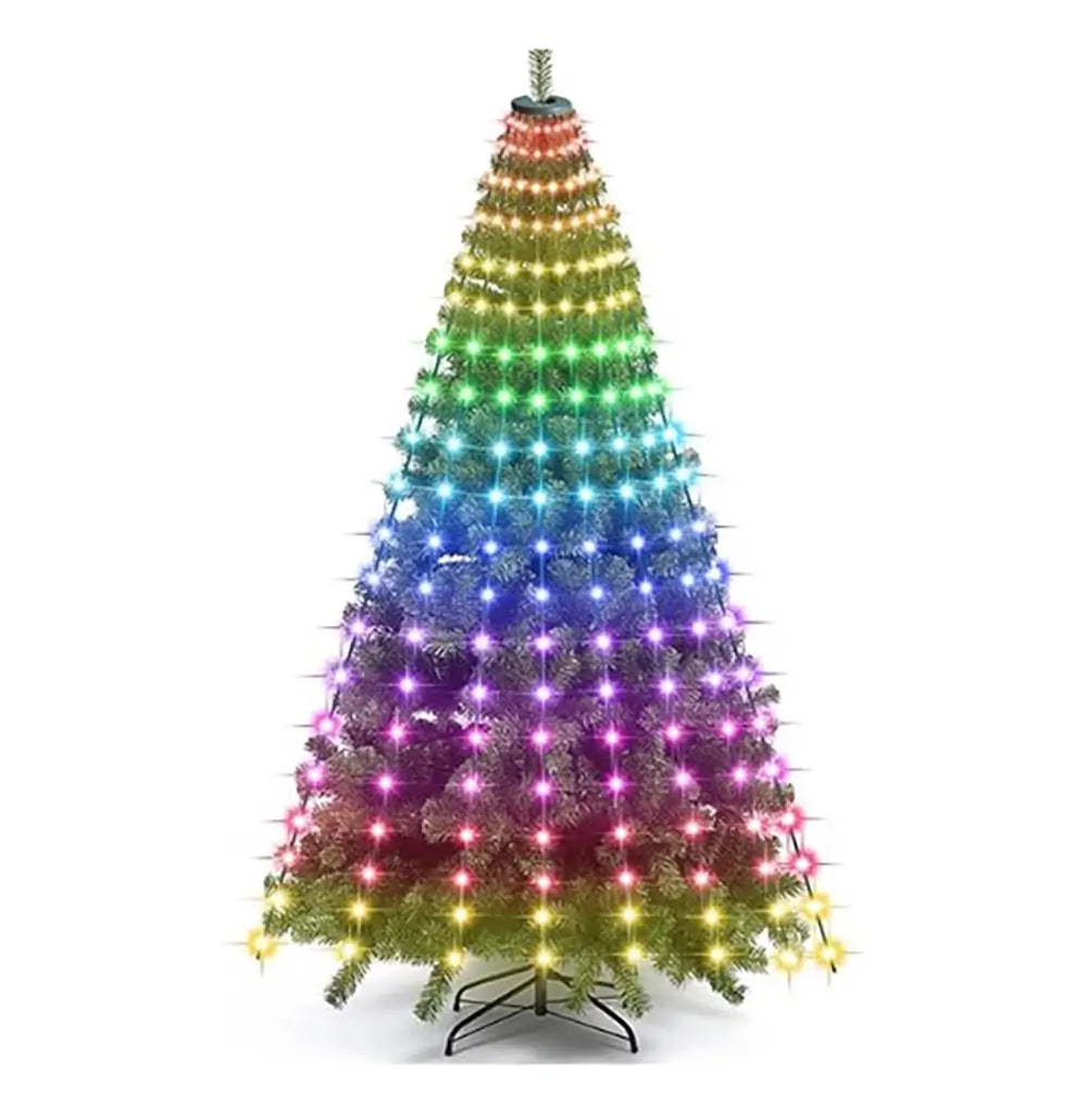 200 LED RGB Christmas Tree Lights – Smart Cascade Light Strands