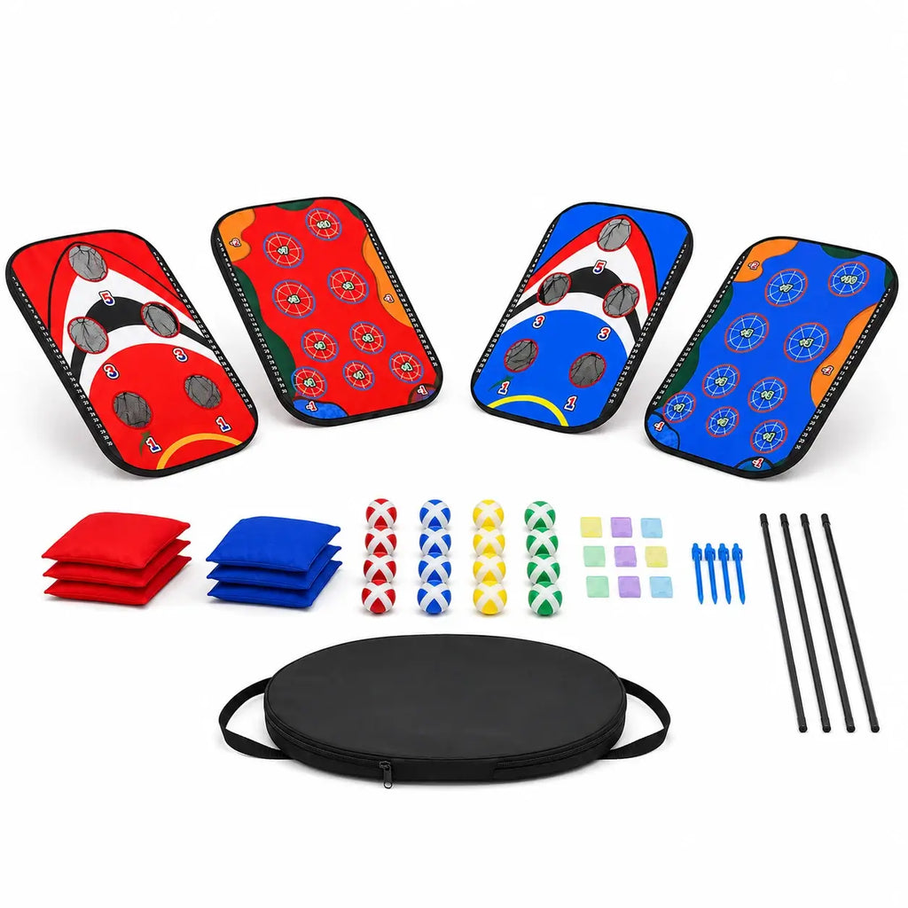 Portable Cornhole Board Set Sticky Golf Game – Camping Beach & Backyard Family Fun