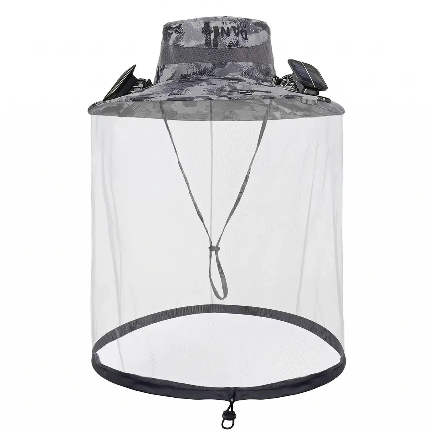 Solar Fan Hat with Mosquito Net & UPF 50+ Sun Protection