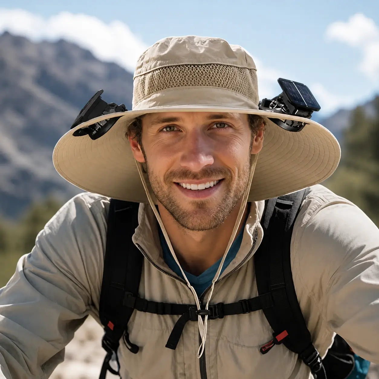Ayamaya Solar Fan Hat with Dual Cooling Fans & UPF 50+ Sun Protection