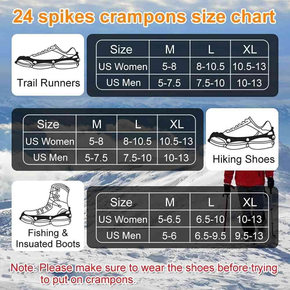 AlpineGrip Universal 24 Spike Crampons