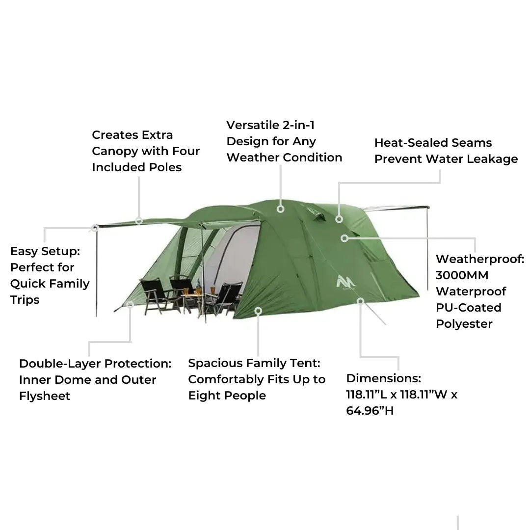Lodge Family Canopy-Dome Tent 6-8P