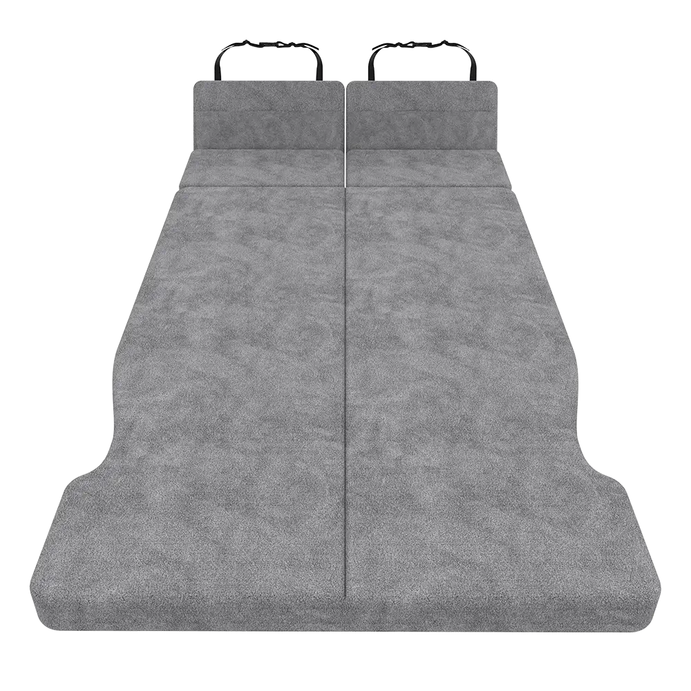 Foam Camping Mattress for Tesla Model Y – 2.4" Memory Foam with Ice Silk Sheet, Head Support & Storage Bag – Foldable Road Trip Bed