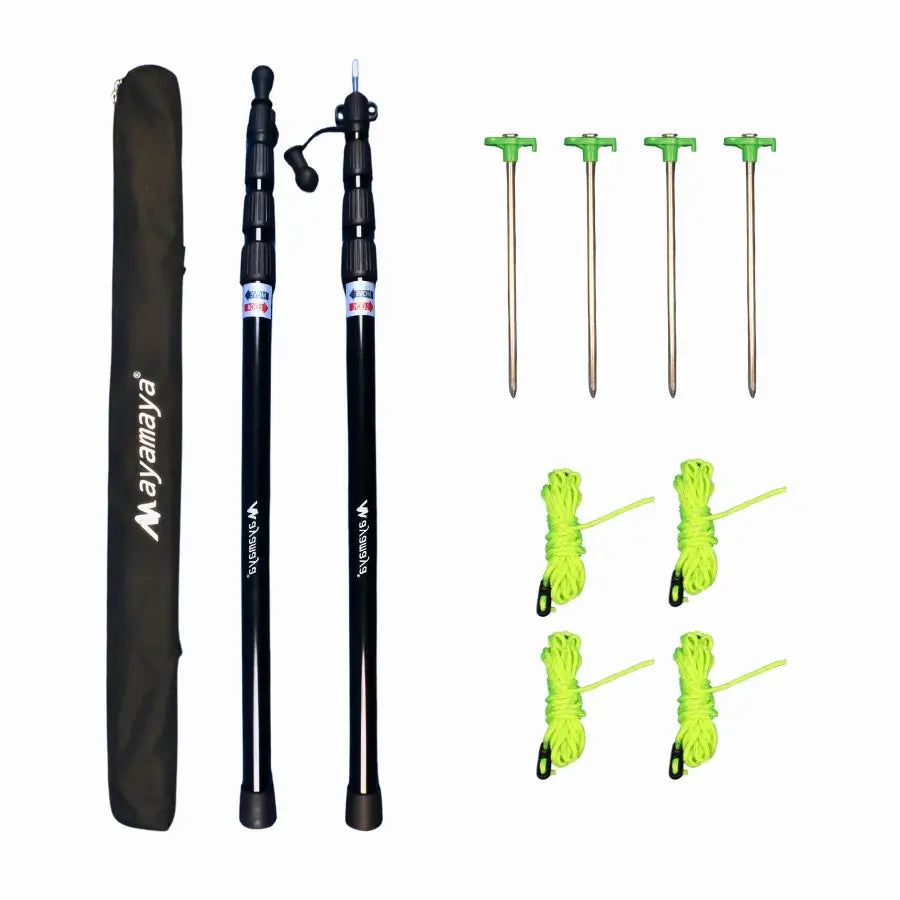 Adjustable Tarp Poles – Aluminum Telescopic Canopy Pole Set