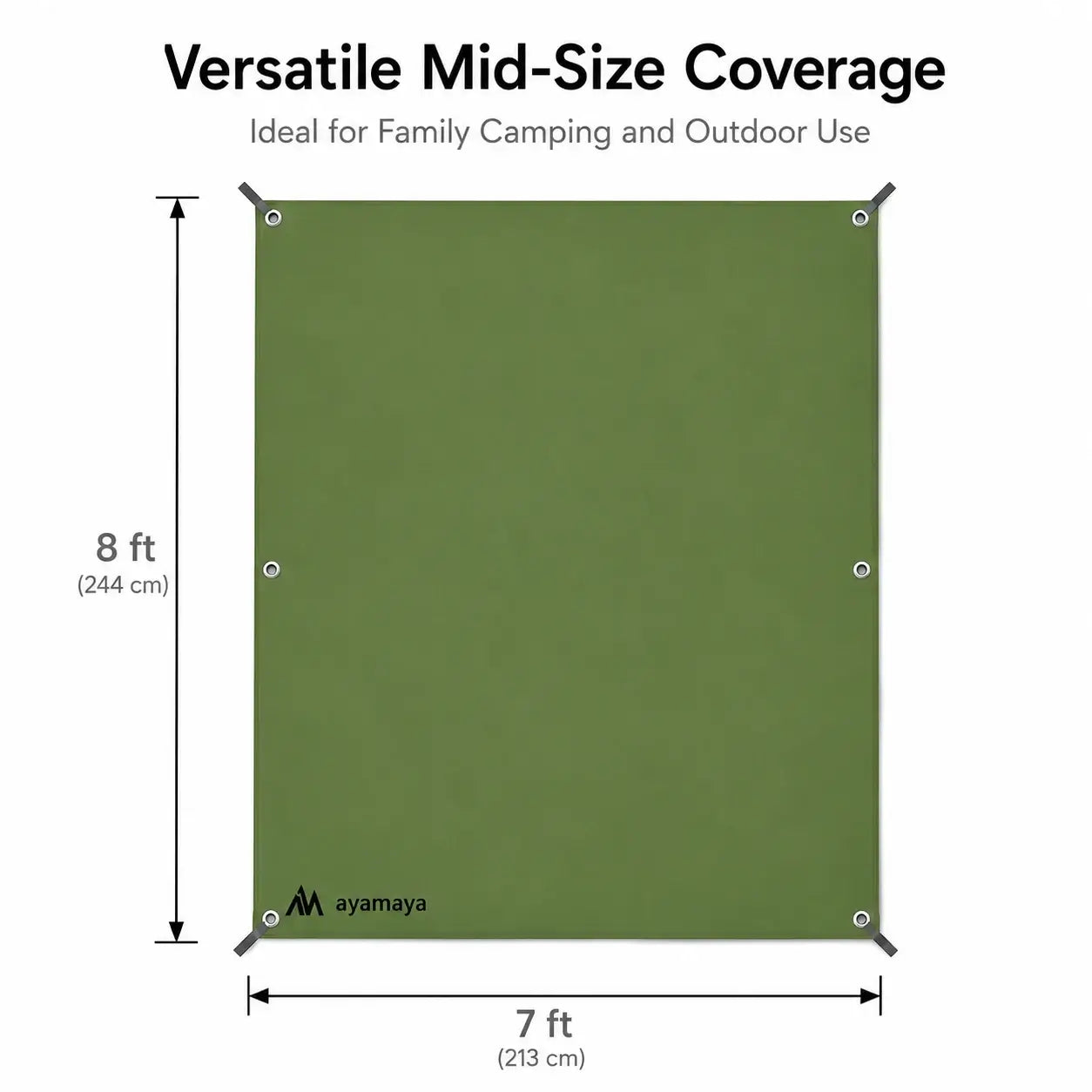 TerraShield Tent Footprint & Camping Tarp – Waterproof Groundsheet (Multi-Size)