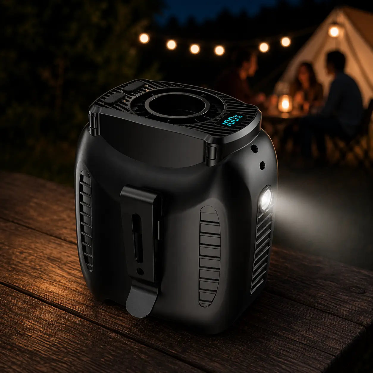 Ayamaya 10000mAh Portable Waist Fan – Clip-On Personal Fan with 5 Speeds, LED Light & Power Bank for Work & Outdoor Use